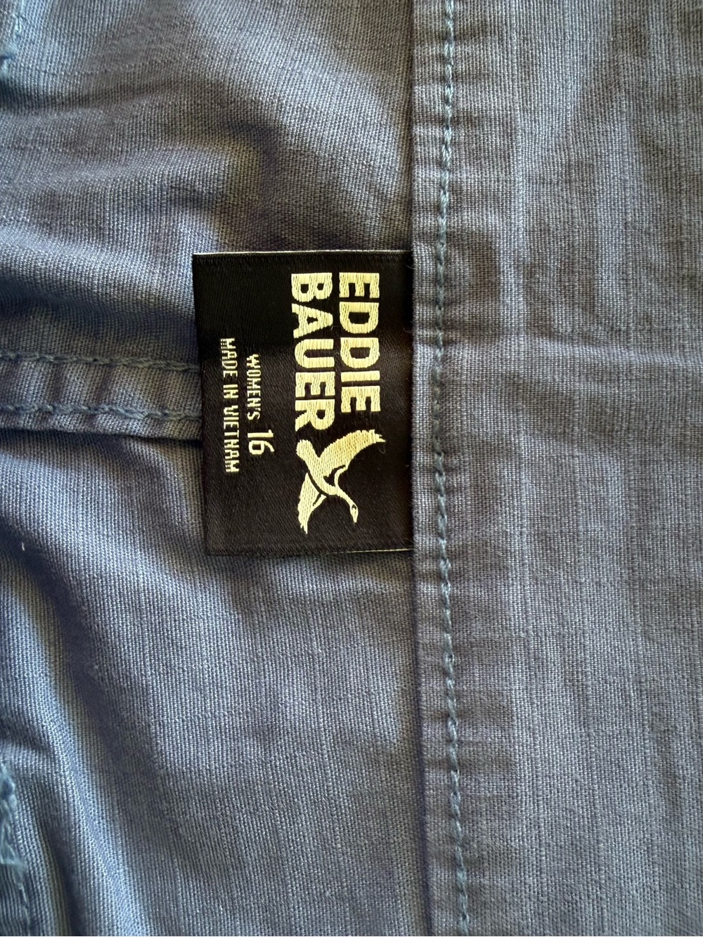 Eddie Bauer‎ Ripstop Shorts Women Size 16 Blue Specialty Dyed Utility 5" NWT - Picture 5 of 9